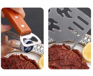 Stainless Steel Outdoor Frying Shovel Leaking Shovel BBQ Grilling Tool Creative Kitchen Multi functional Grilling Shovel Beer Op - Product Image 4