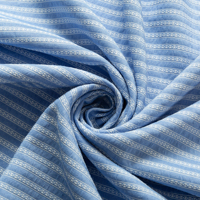 Tissu jacquard à rayures verticales teintes en fil, motif bulles 3D, pour vêtements féminins et chemises