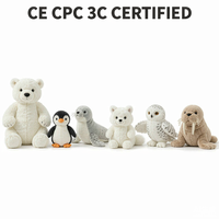 Peluche d'animal arctique personnalisée de haute qualité, poupée en peluche de dessin animé OEM pour la promotion de marque, cadeau pour enfants et souvenir du musée polaire