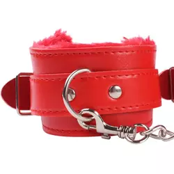 La meilleure vente de jouets sexuels érotiques pour femme réglable en cuir PU peluche cheville manchette contraintes <span class=keywords><strong>Bondage</strong></span> - Product Image 4