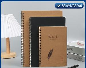 Logotipo personalizado A4 A5 A6 B5 tamaño espiral encuadernado Tapa dura diario cuaderno regalo conjunto material de la cubierta de papel - Product Image 2