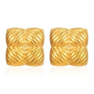 Venta caliente impermeable Vintage Acero inoxidable 18K oro aro declaración Stud diseñador pendiente otros pendientes de joyería de moda - Product Image 6