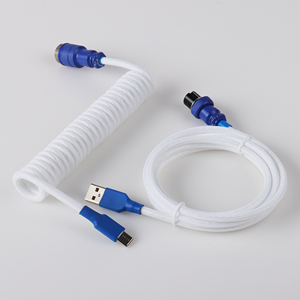 Cavo di ricarica USB intrecciato a spirale gx16 cavo tastiera aviatore tipo c usb cavo a spirale veloce per tastiera - Product Image 3