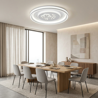 Plafonnier de style nordique avec un design créatif en forme de trèfle et des LED à intensité variable offrant un flux d'air parfait pour les chambres