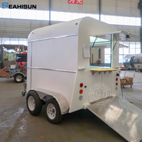 Certificat CE camion de nourriture 2024 Kiosque de nourriture mobile le plus populaire remorque de restauration remorque de cheval à vendre europe