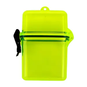 صندوق آمن محمول شفاف من الأكريليك ومضاد للماء لتخزين عملة مفاتيح الشاطئ وحقيبة السجائر للشاطئ والاستخدام أثناء السفر