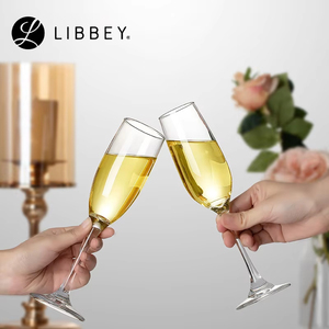 Copa <span class=keywords><strong>de</strong></span> vino <span class=keywords><strong>de</strong></span> cristal <span class=keywords><strong>de</strong></span> lujo personalizable LIBBEY, copas modernas con etiqueta privada para flautas <span class=keywords><strong>de</strong></span> champán - Product Image 3