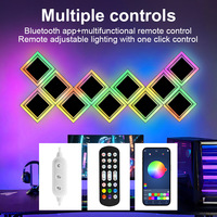 Paneles de Luz LED Cuántica RGB para Pared, Cuadrados, Sincronización con Música, Control Remoto por Aplicación, Modulares, Iluminación Ambiental para Juegos, Dormitorio, Retroiluminación de TV, CE RoHS