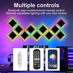 Paneles de Luz LED Cuántica RGB para Pared, Cuadrados, Sincronización con Música, Control Remoto por Aplicación, Modulares, Iluminación Ambiental para Juegos, Dormitorio, Retroiluminación de <span class=keywords><strong>TV</strong></span>, CE RoHS - Product Image 3