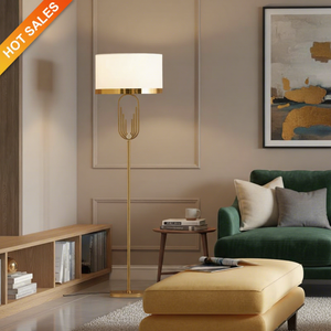 Lampe sur pied moderne en laiton doré pour intérieur, LED, décoration maison, fer forgé, promotion exceptionnelle - Product Image 1