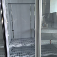 Supermarchés et dépanneurs Vitrines congelées à double porte en verre à température unique utilisées pour congeler le poulet et le bœuf