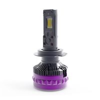 Bombilla LED para Faros Delanteros de Coche, Color Morado, Refrigeración Integrada, Luz Blanca de 6000K, 12V, Luz Alta y Baja, Reemplazo Plug&Play