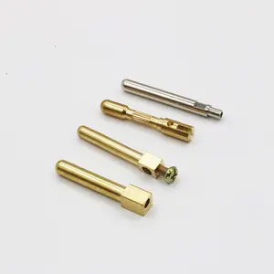 battery connector terminal brass electrical knurled socket pc pin terminal connector through hole gold