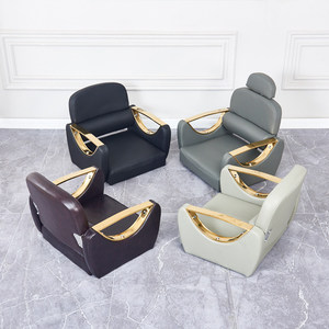 Fauteuil de Barbier en Cuir Inclinable et Rotatif avec Siège Élévateur pour Salon de Coiffure Usage Commercial - Product Image 3
