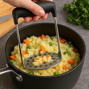 Écrase-pommes manuel en acier inoxydable 2025, le plus vendu, presse-légumes, ustensile de cuisine durable et compatible lave-vaisselle - Product Image 2