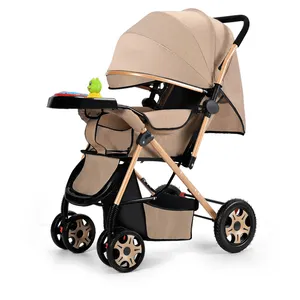 High quality Luxury adjustable baby stroller foldable baby stroller Reversible push baby stroller