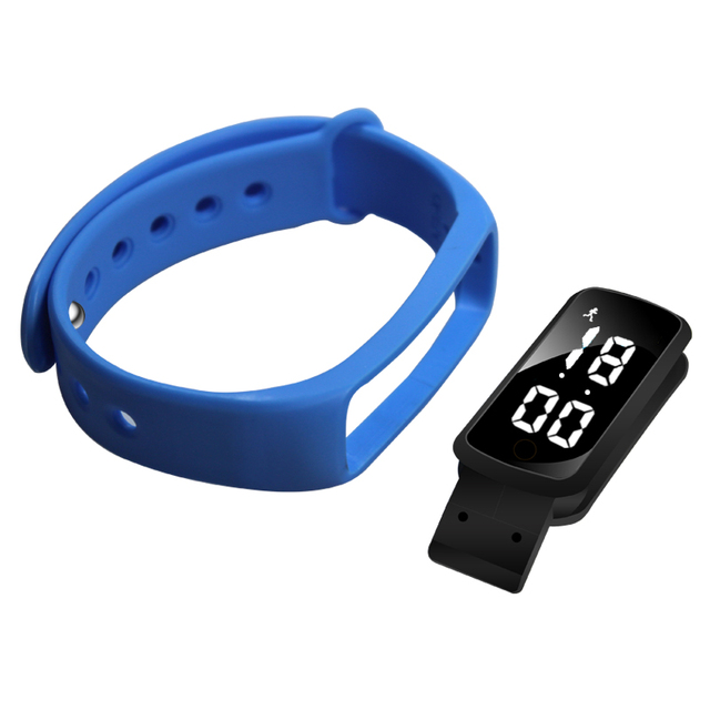 White Led Pedometer Sports Watch Vibration Watch Sports Bracelet for Men and Women
