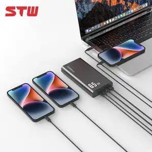 STW 65w 100w 140w 대용량 전화 Powerbank 케이스 휴대용 고속 충전 큰 노트북 전원 은행