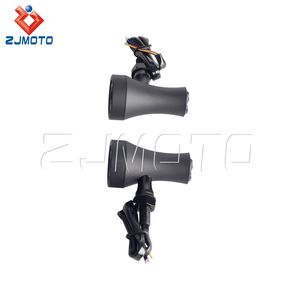 Luz intermitente de señal de giro ámbar negro para motocicleta Harley Softail Dyna Touring Chopper Bobber <span class=keywords><strong>Cafe</strong></span> <span class=keywords><strong>Racer</strong></span> - Product Image 3