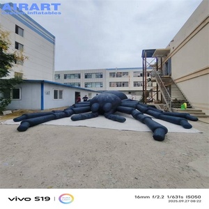 Araña Negra Inflable Gigante para Decoración <span class=keywords><strong>de</strong></span> Halloween en Exteriores, Araña Inflable Gigante para Fachada <span class=keywords><strong>de</strong></span> Edificio o <span class=keywords><strong>Casa</strong></span> Embrujada - Product Image 2