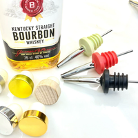 Bouchons anti-poussière Verseurs de bouteilles en acier inoxydable pour alcools et vins-Accessoires de bar Becs pour bouteilles et distributeurs