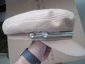 Gorra de capitán de tela de gamuza de estilo náutico de moda elegante de alta calidad personalizada con adorno de <span class=keywords><strong>cuerda</strong></span> trenzada y botón decorativo - Product Image 2