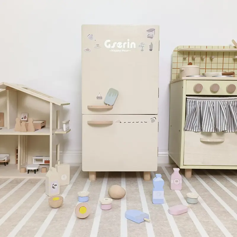 Bambini simulazione frigorifero bambola famiglia ragazza set da cucina regalo di compleanno giocattoli da cucina