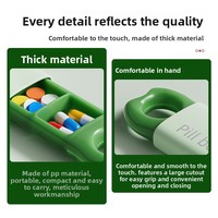 Organisateur de pilules portable et compact pour tablettes, anti-lumière, pour une journée entière, avec compartiments séparateurs, format voyage, simple/double