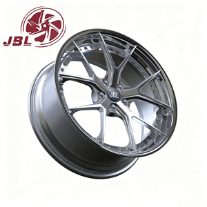 Nuevas llantas <span class=keywords><strong>JBL</strong></span> de aleación de aluminio forjado de dos piezas de 18-26 pulgadas, pulidas en plata, cóncavas profundas, con borde ancho y 5 radios, 5x112/114.3/<span class=keywords><strong>120</strong></span> - Product Image 4