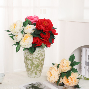 Fleurs de pivoine artificielles, 7 têtes, en soie, haute simulation, décoration de mariage, décoration de la maison, ornement de table - Product Image 1