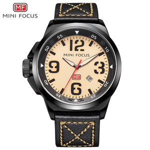Reloj de Pulsera MINI FOCUS MF0004 de Cuarzo para Hombre, con Correa de Cuero, Visualización de Fecha, Diseño de Lujo para Zurdos, Gran Oferta - Product Image 4