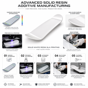 Servicio de Impresión 3D SLA de Alta Precisión Personalizado, Servicios de Mecanizado de Resina Blanca Sólida de Alto Brillo CNC para Piezas Automotrices y Médicas - Product Image 1