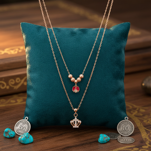 Corona y ala diseño en capas circón piedra encanto colgante turco hecho a mano venta al por mayor 925 joyería de plata esterlina - Product Image 3