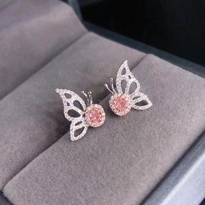 Custom AGL reale rosa del <span class=keywords><strong>diamante</strong></span> del pendente della farfalla 18k <span class=keywords><strong>collana</strong></span> in oro per le donne - Product Image 2