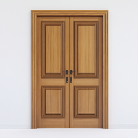 Porte intérieure moderne simple à double battant en bois massif, insonorisée, pour appartement et chambre
