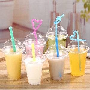 Wholesale Transparent Drinking Cups 10 12 14 16 20 24oz PET Customized Disposable Plastic Cup for Coffee Boba Tea