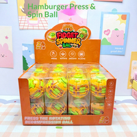 Lot de 24 jouets anti-stress rotatifs en forme de hamburger, mignons, pour fêtes et événements, en vrac
