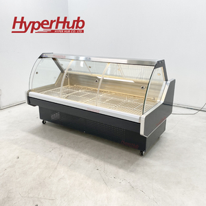 Vitrina Refrigerada de Enfriamiento Estático de Primera Calidad, Refrigerador de Exhibición de Carne con Vidrio Curvo, Refrigerador Comercial para Alimentos Cocinados para Tiendas de Abarrotes - Product Image 3