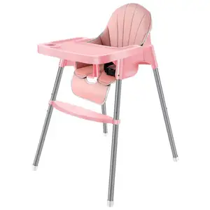 High quality multi functional plastic metal free install kid children baby eating feeding dining baby high chair