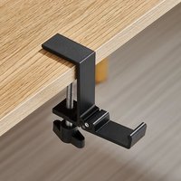 Support pliable en aluminium pour casque audio, support de casque de bureau, crochet de fixation pour sac à dos, crochet de table, crochet de fixation sous le bureau