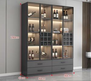 Brottar 65 \ "ตู้ Curio ติดไฟ4ชั้น, เคสกระจกสีดำเซ็นเซอร์ร่างกายมนุษย์ประตูกระจกสำหรับของเล่นหนังสือสะสม3สี - Product Image 2