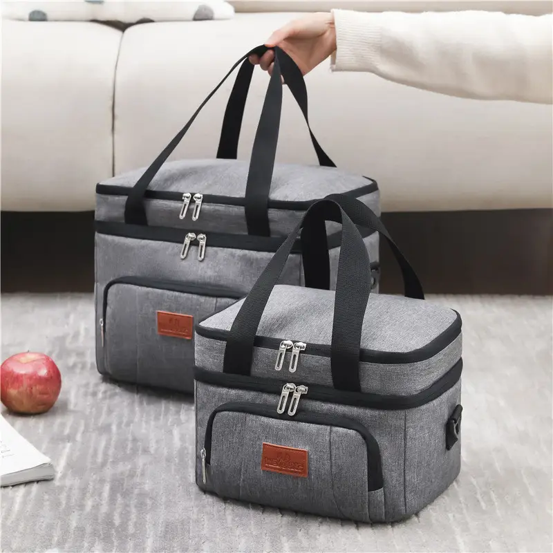 Foldable Custom Waterproof Outdoor Camping Hiking Thermal Travel Picnic Delivery Lunch Insulated Cooler Bags