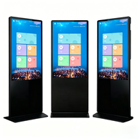 Écran d'affichage numérique sur pied de 75 pouces, écran LCD intérieur, écran tactile IR, lecteur publicitaire commercial 4K