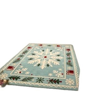 Tapis de Noël Yazheng 5x8 pieds en velours cristal, style américain, décoration de fêtes pour salon, canapé, chambre à coucher, revêtement de sol - Product Image 5