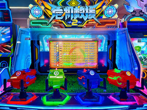 เครื่องเล่นเกมยิงปืนน้ำแบบหยอดเหรียญสำหรับเด็ก 4 คนเล่นในร่ม - Product Image 2