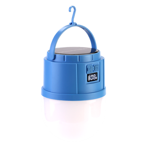 Lámpara de Camping Multifuncional con Energía Solar LED, Doble Fuente de Luz, Gancho, Pantalla Digital, Recargable - Product Image 1