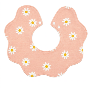 Bavoirs pour bébé OEM ODM, fabriqués en usine depuis 15 ans, forme fleur 360°, doux, 100% coton absorbant, bavoirs d'alimentation, ensemble de bavoirs anti-bave pour nourrissons avec logo personnalisé - Product Image 2