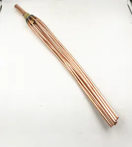 OEM Brass Refrigerant Distributor inlet 7/8in outlet1/4in Nozzle welded copper capillary OD3mm Length 500mm