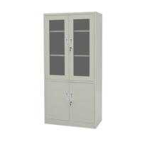 Armoire de classement en acier verrouillable, 2 portes battantes, 5 niveaux, ignifuge, rangement réglable pour bureau, école, entrepôt, bureau à domicile