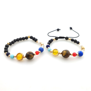 Sistema solare Paio Braccialetto Della Pietra Preziosa Astronomia Fatti A Mano <span class=keywords><strong>Galaxy</strong></span> I Nove Pianeti Guardiano Bracciali - Product Image 4
